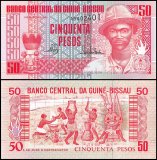Guinea Bissau 50 Pesos Banknote, 1990, P-10, UNC