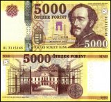 Hungary 5,000 Forint Banknote, 2023, P-205d, UNC