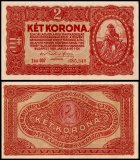 Hungary 2 Korona Banknote, 1920, P-58a.1, Used