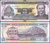 Honduras 2 Lempiras Banknote, 2014, P-97b, UNC