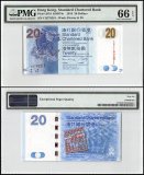 Hong Kong - Standard Chartered Bank 20 Dollars Banknote, 2014, P-297d, PMG 66