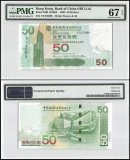 Hong Kong - Bank of China 50 Dollars Banknote, 2009, P-336f, PMG 67