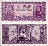 Hungary 10 Million B.- Pengo Banknote, 1946, P-135, Used