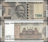 India 500 Rupees Banknote, 2018, P-114kz, UNC, Replacement