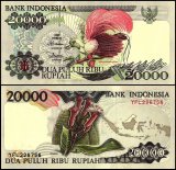Indonesia 20,000 Rupiah Banknote, 1997, P-135c, UNC