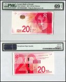 Israel 20 New Shekels Banknote, 2017, P-65, PMG 69