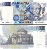 Italy 10,000 Lire Banknote, 1984, P-112d, UNC