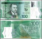 Jamaica 100 Dollars Banknote, 2022, P-97, UNC, Commemorative, Polymer