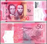 Jamaica 50 Dollars Banknote, 2022, P-96, UNC, Commemorative, Polymer