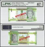Jersey 1 Pound Banknote, 2010 ND, P-32as, Specimen, PMG 67