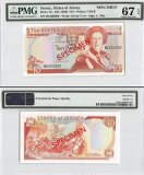 Jersey 10 Pounds Banknote, 1989 ND, P-17s, Specimen, PMG 67