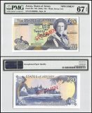 Jersey 20 Pounds Banknote, 1993 ND, P-23s, Specimen, PMG 67