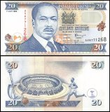 Kenya 20 Shillings Banknote, 1998, P-35c, UNC