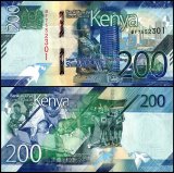 Kenya 200 Shillings Banknote, 2019, P-54, UNC