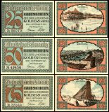 Kolberg - Poland 25-75 Pfennig 3 Pieces Notgeld Set, 1921, Mehl #737.2, UNC