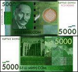 Kyrgyzstan 5,000 Som Banknote, 2016, P-30b, UNC