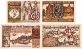 Lauenburg 25-50 Pfennig 2 Pieces Notgeld Set, Mehl #774.2, UNC