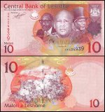Lesotho 10 Maloti Banknote, 2010, P-21a, UNC