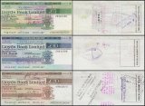 London Lloyds Bank Limited 5-20 Pounds 3 Pieces Travelers Cheque Set, 2000s, UNC