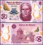 Mexico 50 Pesos Banknote, 2019, P-123Аl.1, UNC, Polymer