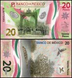 Mexico 20 Pesos Banknote, 2022, P-132d.4, UNC, Commemorative, Polymer