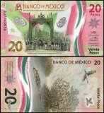 Mexico 20 Pesos Banknote, 2022, P-132g.4, UNC, Commemorative, Polymer