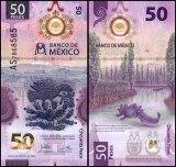 Mexico 50 Pesos Banknote, 2022, P-133c.1, UNC, Polymer