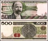 Mexico 500 Pesos Banknote, 1981, P-75a.12, UNC, Series AZ