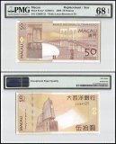 Macau - Banco Nacional Ultramarino 50 Patacas Banknote, 2009, P-81Aaz, Replacement/Star, PMG 68