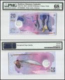 Maldives 20 Rufiyaa Banknote, 2015 (AH1436), P-27, Polymer, PMG 68