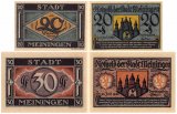 Meiningen 20 - 30 Pfennig 2 Pieces Notgeld Set, 1921, Mehl #877.3/4, UNC