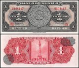 Mexico 1 Peso Banknote, 1969, P-59k.1, UNC, Series BGE