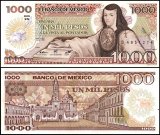 Mexico 1,000 Pesos Banknote, 1985, P-85a.7, UNC, Series XN