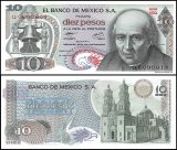 Mexico 10 Pesos Banknote, 1977, P-63i.1, UNC, Series 1EQ