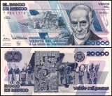 Mexico 20,000 Pesos Banknote, 1989, P-92b.1, UNC, Series DJ