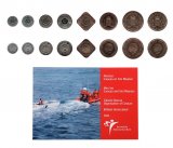 Netherlands Antilles 1 Cent - 5 Gulden 8 Pieces Full Coin Set, 2011, KM #32-43, Mint