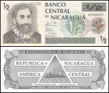 Nicaragua 1/2 Cordoba Banknote, 1991 ND, P-171, UNC