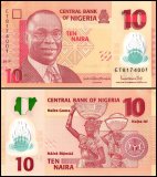 Nigeria 10 Naira Banknote, 2019, P-39j, UNC, Polymer