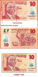 Nigeria 10 Naira Banknote, 2011, P-39c, UNC, Printing/Mis-Matched Error Serial #