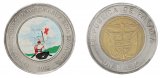 Panama 1 Balboa Coin, 2018, KM #179, XF-Extremely Fine, Commemorative - 100th Anniversary of Panamanian Red Cross (Colored)