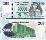 Paraguay 20,000 Guaranies Banknote, 2017, P-238c, UNC