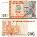 Peru 50 Intis Banknote, 1987, P-131b, UNC