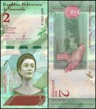 Venezuela 2 Bolivar Soberano Banknote, 2018, P-101a, UNC, Repeating Serial #