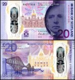 Scotland 20 Pounds Sterling Banknote, 2019, P-132, UNC, Polymer