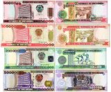 Mozambique 50,000-500,000 Meticais 4 Pieces Banknote Set, 1993-2003, P-138-142, UNC