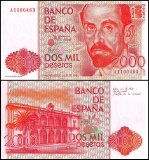 Spain 2,000 Pesetas Banknote, 1980, P-159, UNC