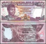 Swaziland 20 Emalangeni Banknote, 2006, P-30c, UNC
