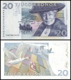 Sweden 20 Kronor Banknote, 1991, P-61a.1, UNC