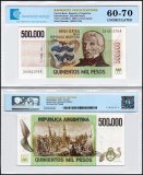 Argentina 500,000 Pesos Banknote, 1980-1983 ND, P-309a.2, UNC, TAP 60-70 Authenticated