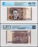 Armenia 2,000 Dram Banknote, 2018, P-62, UNC, TAP 60-70 Authenticated